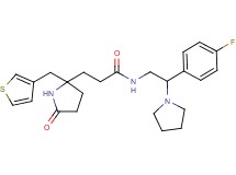 N-[2-(4-fluorophenyl)-2-(1-pyrrolidinyl)ethyl]-3-[5-oxo-2-(3-thienylmethyl)-2-pyrrolidinyl]propanamide