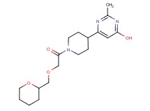 2-methyl-6-{1-[(tetrahydro-2H-pyran-2-ylmethoxy)acetyl]-4-piperidinyl}-4-pyrimidinol