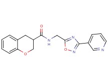 N-[(3-pyridin-3-yl-1,2,4-oxadiazol-5-yl)methyl]chromane-3-carboxamide