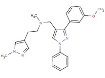 N-{[3-(3-methoxyphenyl)-1-phenyl-1H-pyrazol-4-yl]methyl}-N-methyl-2-(1-methyl-1H-pyrazol-4-yl)ethanamine