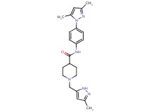 N-[4-(3,5-dimethyl-1H-pyrazol-1-yl)phenyl]-1-[(3-methyl-1H-pyrazol-5-yl)methyl]-4-piperidinecarboxamide