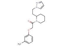 1-[(3-methylphenoxy)acetyl]-2-[2-(1H-pyrazol-1-yl)ethyl]piperidine