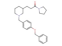 1-[4-(benzyloxy)benzyl]-3-[3-oxo-3-(1-pyrrolidinyl)propyl]piperidine