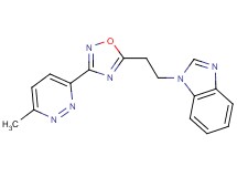 1-{2-[3-(6-methyl-3-pyridazinyl)-1,2,4-oxadiazol-5-yl]ethyl}-1H-benzimidazole