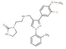 1-[2-({[3-(3-fluoro-4-methoxyphenyl)-1-(2-methylphenyl)-1H-pyrazol-4-yl]methyl}amino)ethyl]-2-imidazolidinone