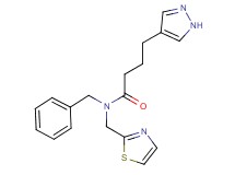 N-benzyl-4-(1H-pyrazol-4-yl)-N-(1,3-thiazol-2-ylmethyl)butanamide