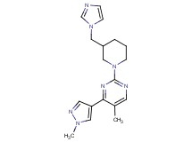 2-[3-(1H-imidazol-1-ylmethyl)piperidin-1-yl]-5-methyl-4-(1-methyl-1H-pyrazol-4-yl)pyrimidine