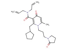 N,N-diallyl-2-(cyclopentylmethyl)-6-methyl-4-oxo-1-[3-(2-oxo-1-pyrrolidinyl)propyl]-1,4-dihydro-3-pyridinecarboxamide