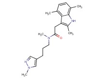 N-methyl-N-[3-(1-methyl-1H-pyrazol-4-yl)propyl]-2-(2,4,7-trimethyl-1H-indol-3-yl)acetamide
