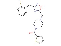 1-{[3-(2-fluorobenzyl)-1,2,4-oxadiazol-5-yl]methyl}-4-(2-thienylcarbonyl)piperazine