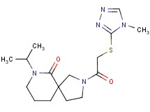 7-isopropyl-2-{[(4-methyl-4H-1,2,4-triazol-3-yl)thio]acetyl}-2,7-diazaspiro[4.5]decan-6-one