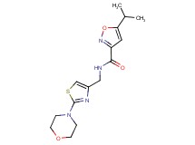 5-isopropyl-N-{[2-(4-morpholinyl)-1,3-thiazol-4-yl]methyl}-3-isoxazolecarboxamide