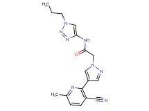 2-[4-(3-cyano-6-methylpyridin-2-yl)-1H-pyrazol-1-yl]-N-(1-propyl-1H-1,2,3-triazol-4-yl)acetamide