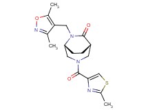 (1S*,5R*)-6-[(3,5-dimethylisoxazol-4-yl)methyl]-3-[(2-methyl-1,3-thiazol-4-yl)carbonyl]-3,6-diazabicyclo[3.2.2]nonan-7-one