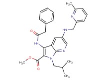 methyl 1-isobutyl-5-{[(6-methyl-2-pyridinyl)methyl]amino}-3-[(phenylacetyl)amino]-1H-pyrrolo[2,3-b]pyridine-2-carboxylate