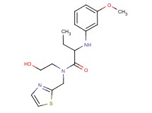 N-(2-hydroxyethyl)-2-[(3-methoxyphenyl)amino]-N-(1,3-thiazol-2-ylmethyl)butanamide