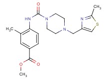 methyl 3-methyl-4-[({4-[(2-methyl-1,3-thiazol-4-yl)methyl]piperazin-1-yl}carbonyl)amino]benzoate