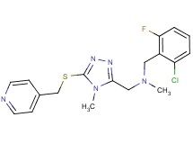 (2-chloro-6-fluorobenzyl)methyl({4-methyl-5-[(4-pyridinylmethyl)thio]-4H-1,2,4-triazol-3-yl}methyl)amine