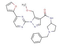 N-(1-benzyl-3-pyrrolidinyl)-1-[4-(2-furyl)-2-pyrimidinyl]-5-(methoxymethyl)-1H-pyrazole-4-carboxamide