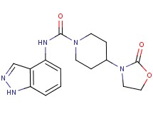 N-1H-indazol-4-yl-4-(2-oxo-1,3-oxazolidin-3-yl)piperidine-1-carboxamide