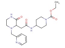 ethyl 4-({[3-oxo-1-(2-pyridinylmethyl)-2-piperazinyl]acetyl}amino)-1-piperidinecarboxylate