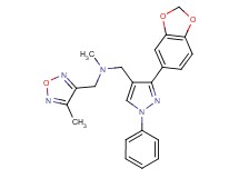 1-[3-(1,3-benzodioxol-5-yl)-1-phenyl-1H-pyrazol-4-yl]-N-methyl-N-[(4-methyl-1,2,5-oxadiazol-3-yl)methyl]methanamine