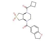 (4aR*,7aS*)-1-(cyclobutylcarbonyl)-4-(2,3-dihydro-1-benzofuran-5-ylcarbonyl)octahydrothieno[3,4-b]pyrazine 6,6-dioxide