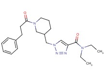N,N-diethyl-1-{[1-(3-phenylpropanoyl)-3-piperidinyl]methyl}-1H-1,2,3-triazole-4-carboxamide
