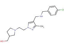 {1-[2-(4-{[(4-chlorobenzyl)amino]methyl}-3-methyl-1H-pyrazol-1-yl)ethyl]pyrrolidin-3-yl}methanol