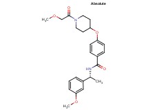 4-{[1-(methoxyacetyl)-4-piperidinyl]oxy}-N-[(1R)-1-(3-methoxyphenyl)ethyl]benzamide
