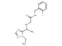 2-{[1-(1-ethyl-1H-1,2,4-triazol-5-yl)ethyl]amino}-N-(2-fluorobenzyl)acetamide