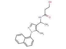 3-hydroxy-N-{1-[5-methyl-1-(1-naphthyl)-1H-pyrazol-4-yl]ethyl}propanamide