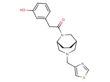 3-{2-oxo-2-[(1S*,5R*)-3-(1,3-thiazol-4-ylmethyl)-3,6-diazabicyclo[3.2.2]non-6-yl]ethyl}phenol