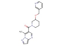 7-methyl-6-{[3-(3-pyridinylmethoxy)-1-piperidinyl]carbonyl}pyrazolo[1,5-a]pyrimidine