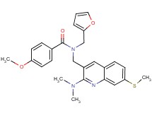 N-{[2-(dimethylamino)-7-(methylthio)-3-quinolinyl]methyl}-N-(2-furylmethyl)-4-methoxybenzamide