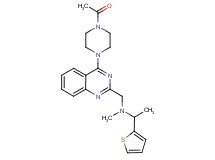 N-{[4-(4-acetyl-1-piperazinyl)-2-quinazolinyl]methyl}-N-methyl-1-(2-thienyl)ethanamine