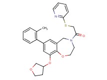 7-(2-methylphenyl)-4-[(2-pyridinylthio)acetyl]-9-(tetrahydro-3-furanyloxy)-2,3,4,5-tetrahydro-1,4-benzoxazepine