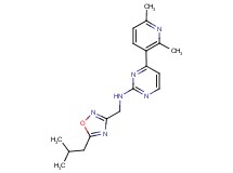4-(2,6-dimethylpyridin-3-yl)-N-[(5-isobutyl-1,2,4-oxadiazol-3-yl)methyl]pyrimidin-2-amine
