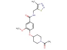 4-[(1-acetylpiperidin-4-yl)oxy]-3-methoxy-N-[(4-methyl-1,2,3-thiadiazol-5-yl)methyl]benzamide