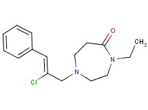 1-[(2Z)-2-chloro-3-phenyl-2-propen-1-yl]-4-ethyl-1,4-diazepan-5-one