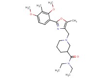 1-{[2-(2,4-dimethoxy-3-methylphenyl)-5-methyl-1,3-oxazol-4-yl]methyl}-N,N-diethyl-3-piperidinecarboxamide