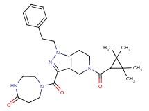 1-({1-(2-phenylethyl)-5-[(2,2,3,3-tetramethylcyclopropyl)carbonyl]-4,5,6,7-tetrahydro-1H-pyrazolo[4,3-c]pyridin-3-yl}carbonyl)-1,4-diazepan-5-one