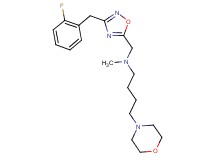 N-{[3-(2-fluorobenzyl)-1,2,4-oxadiazol-5-yl]methyl}-N-methyl-4-(4-morpholinyl)-1-butanamine