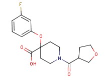 4-(3-fluorophenoxy)-1-(tetrahydrofuran-3-ylcarbonyl)piperidine-4-carboxylic acid