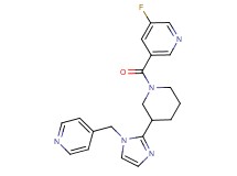 3-fluoro-5-({3-[1-(4-pyridinylmethyl)-1H-imidazol-2-yl]-1-piperidinyl}carbonyl)pyridine