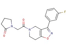1-{2-[3-(3-fluorophenyl)-6,7-dihydroisoxazolo[4,5-c]pyridin-5(4H)-yl]-2-oxoethyl}-2-pyrrolidinone