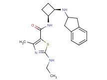 N-[(1S*,2R*)-2-(2,3-dihydro-1H-inden-2-ylamino)cyclobutyl]-2-(ethylamino)-4-methyl-1,3-thiazole-5-carboxamide