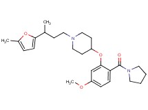 4-[5-methoxy-2-(1-pyrrolidinylcarbonyl)phenoxy]-1-[3-(5-methyl-2-furyl)butyl]piperidine