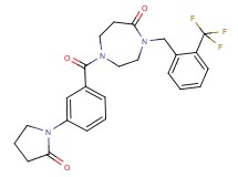 1-[3-(2-oxo-1-pyrrolidinyl)benzoyl]-4-[2-(trifluoromethyl)benzyl]-1,4-diazepan-5-one