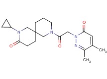 2-cyclopropyl-8-[(3,4-dimethyl-6-oxopyridazin-1(6H)-yl)acetyl]-2,8-diazaspiro[5.5]undecan-3-one